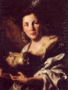 unknow artist Salome mit dem Haupt Johannes des Taufers oil painting on canvas